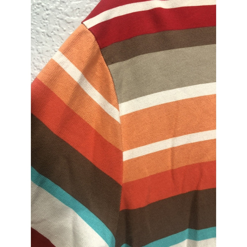 Tommy Bahama Women's Multi Striped Full Zip Sweatshirt Jacket w/Pockets - Size L - Picture 8 of 8